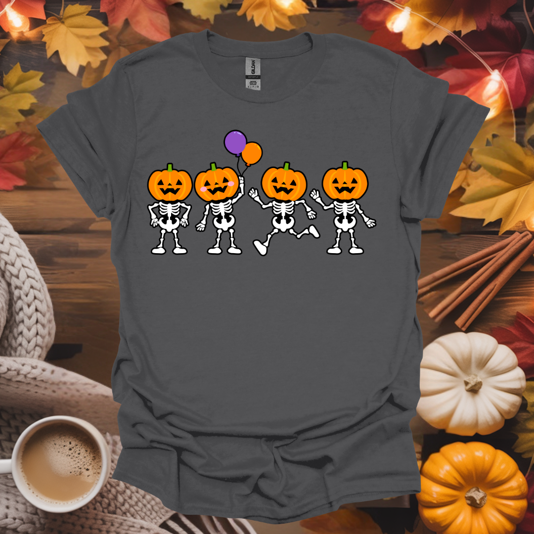 Dancing Pumpkin Skeletons T-Shirt