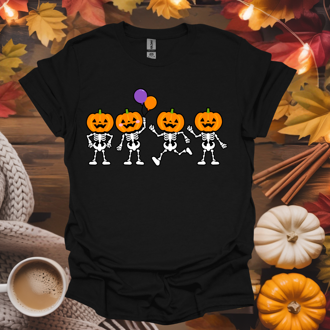 Dancing Pumpkin Skeletons T-Shirt