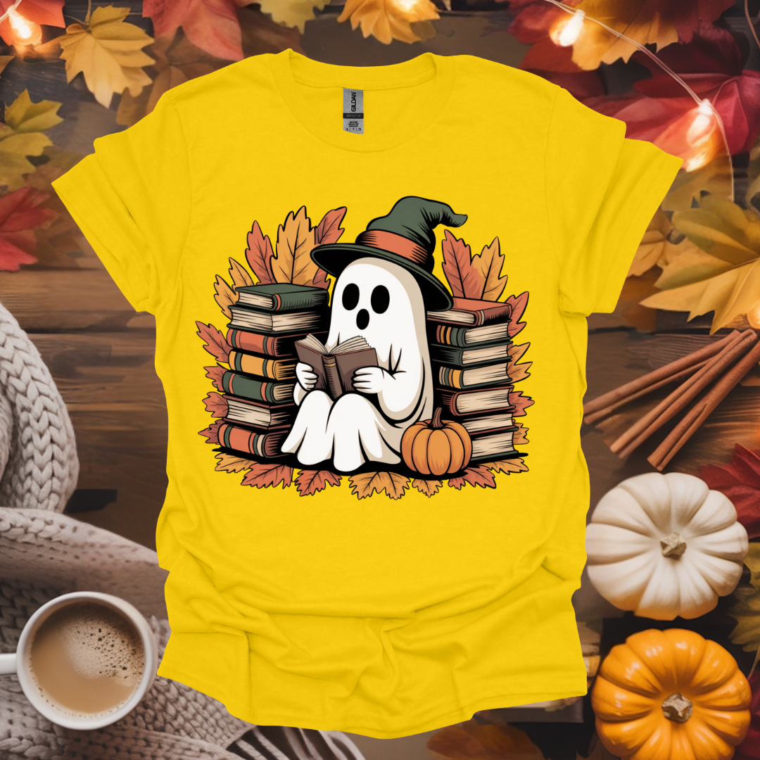 Ghost With Books T-Shirt