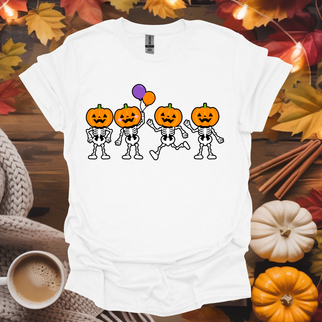 Dancing Pumpkin Skeletons T-Shirt