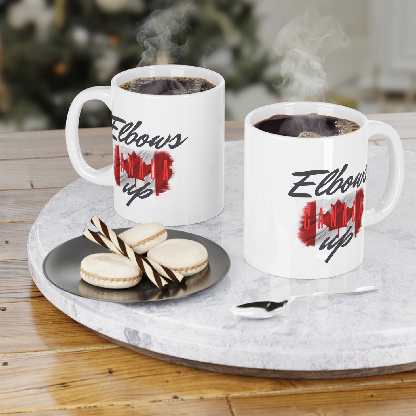 "Elbows Up Canada" Ceramic Mug