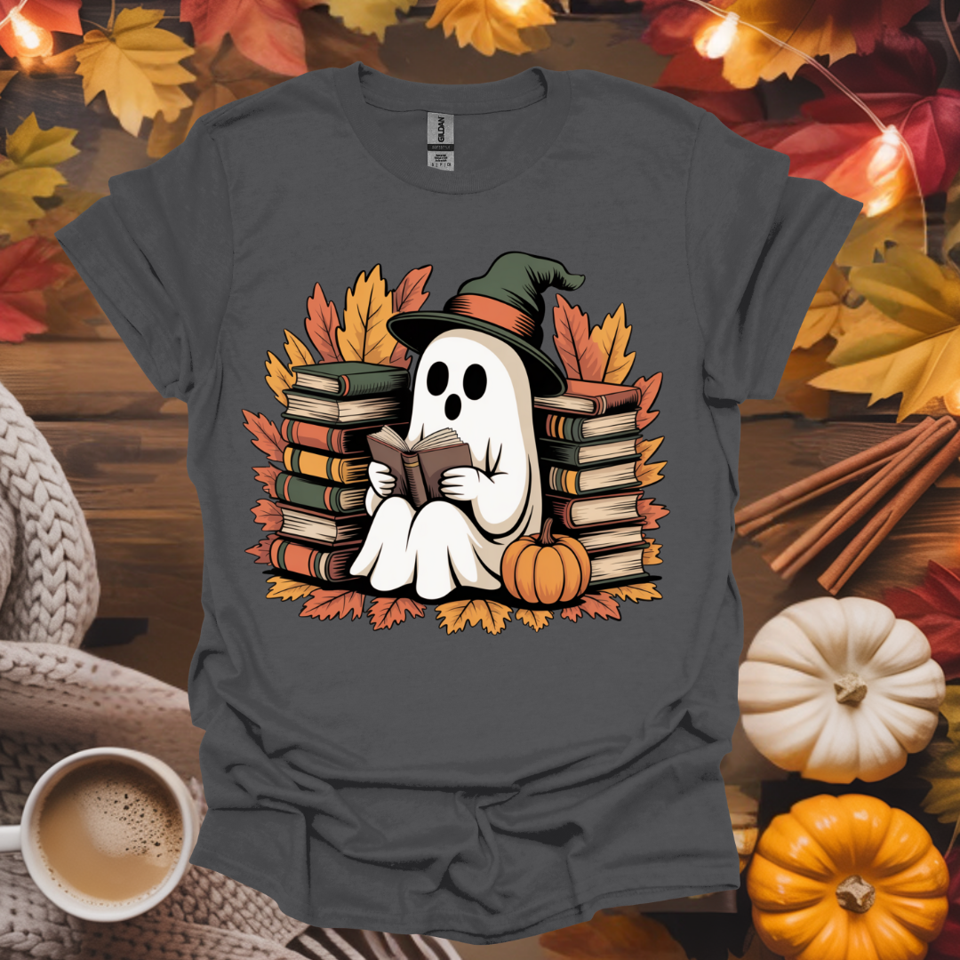 Ghost With Books T-Shirt
