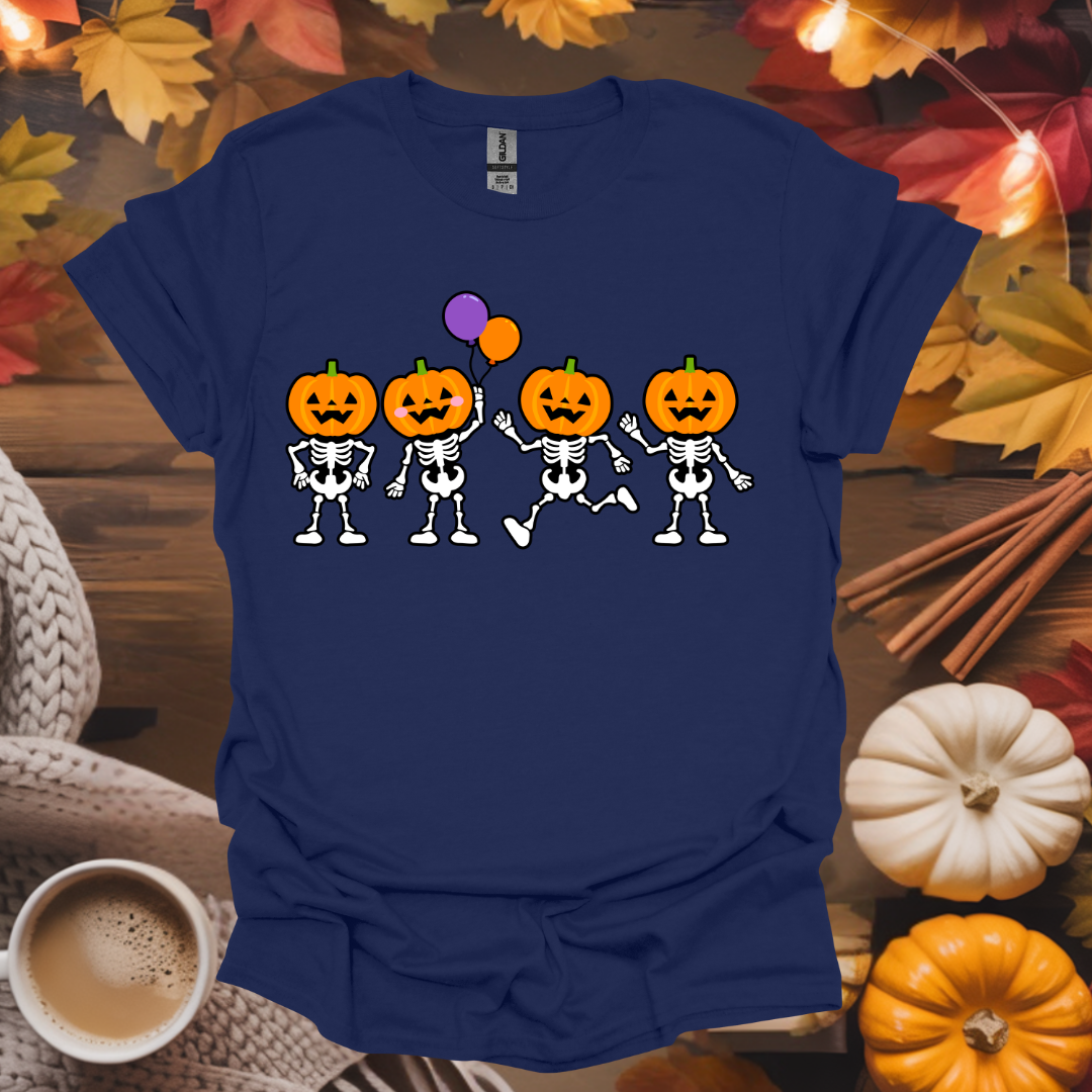 Dancing Pumpkin Skeletons T-Shirt