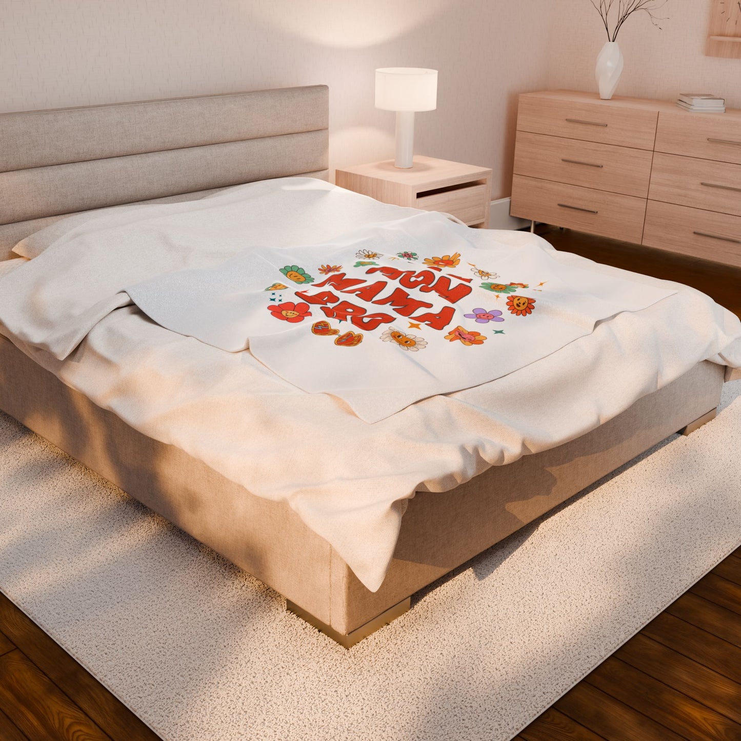 Floral Mother's Day Velveteen Plush Blanket