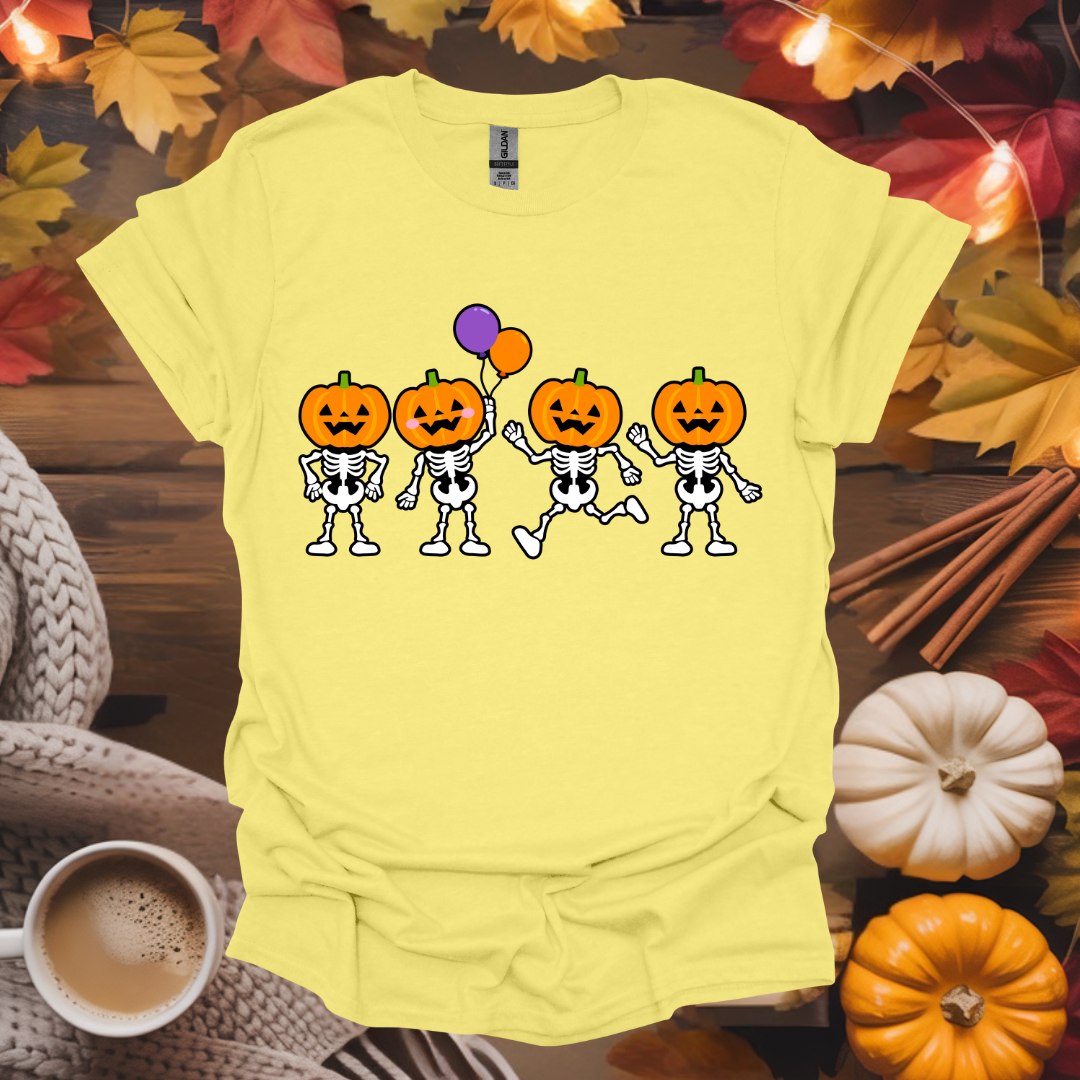 Dancing Pumpkin Skeletons T-Shirt