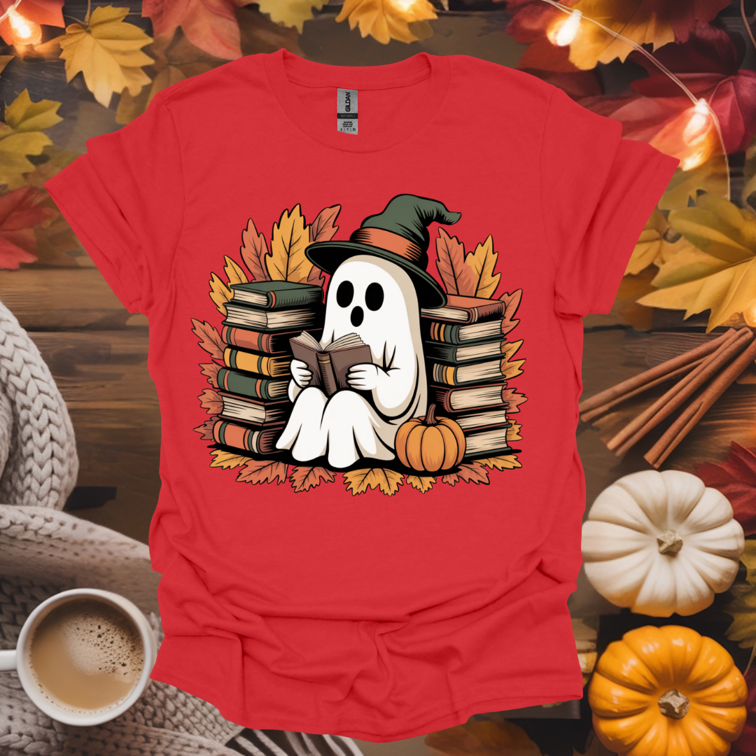 Ghost With Books T-Shirt