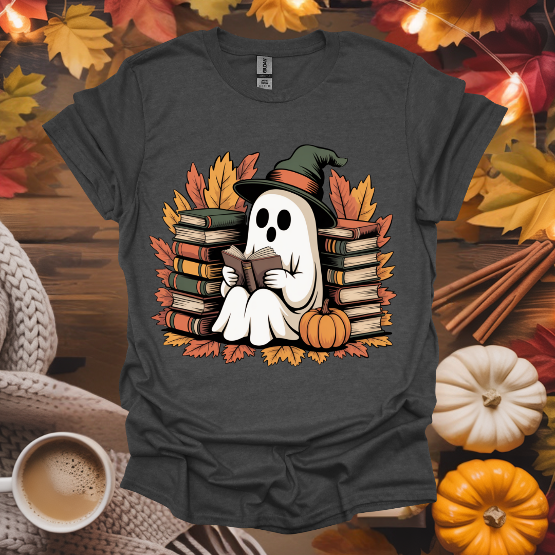 Ghost With Books T-Shirt