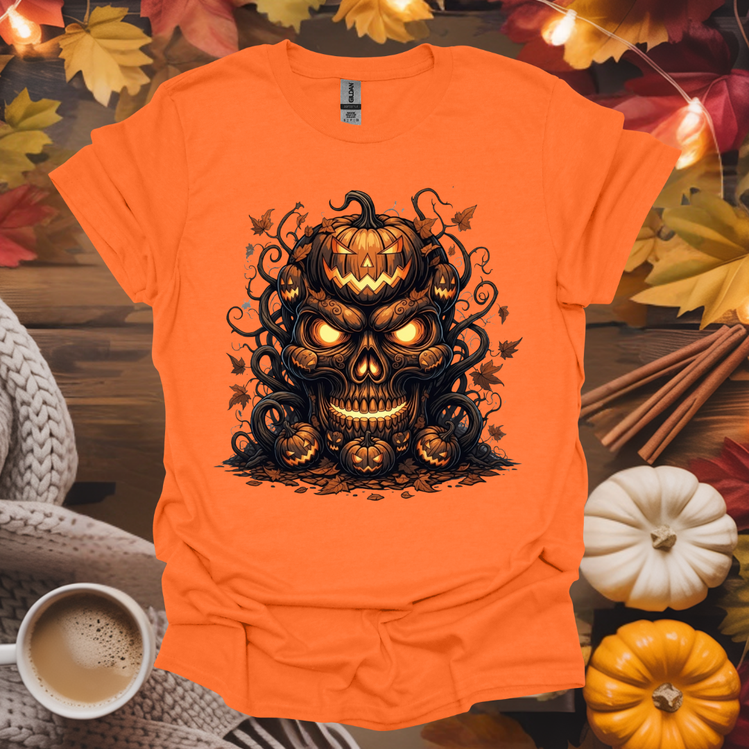 Jack-o-lantern Pumpkin Skull T-Shirt