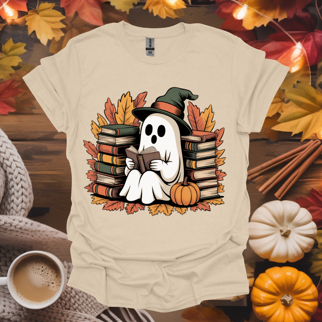 Ghost With Books T-Shirt