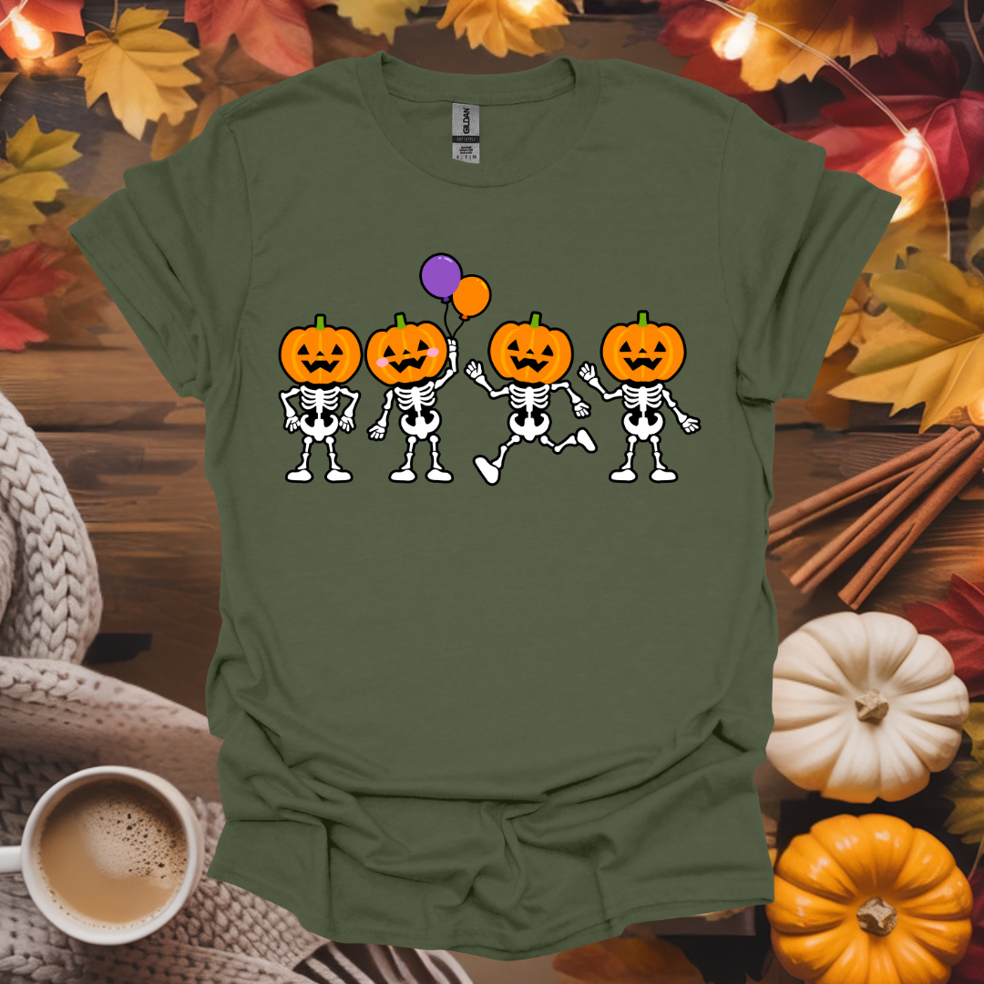 Dancing Pumpkin Skeletons T-Shirt