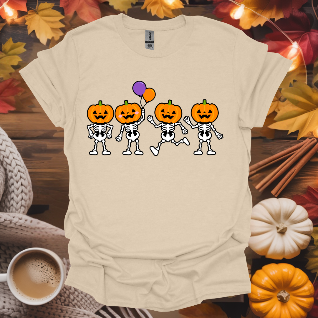 Dancing Pumpkin Skeletons T-Shirt