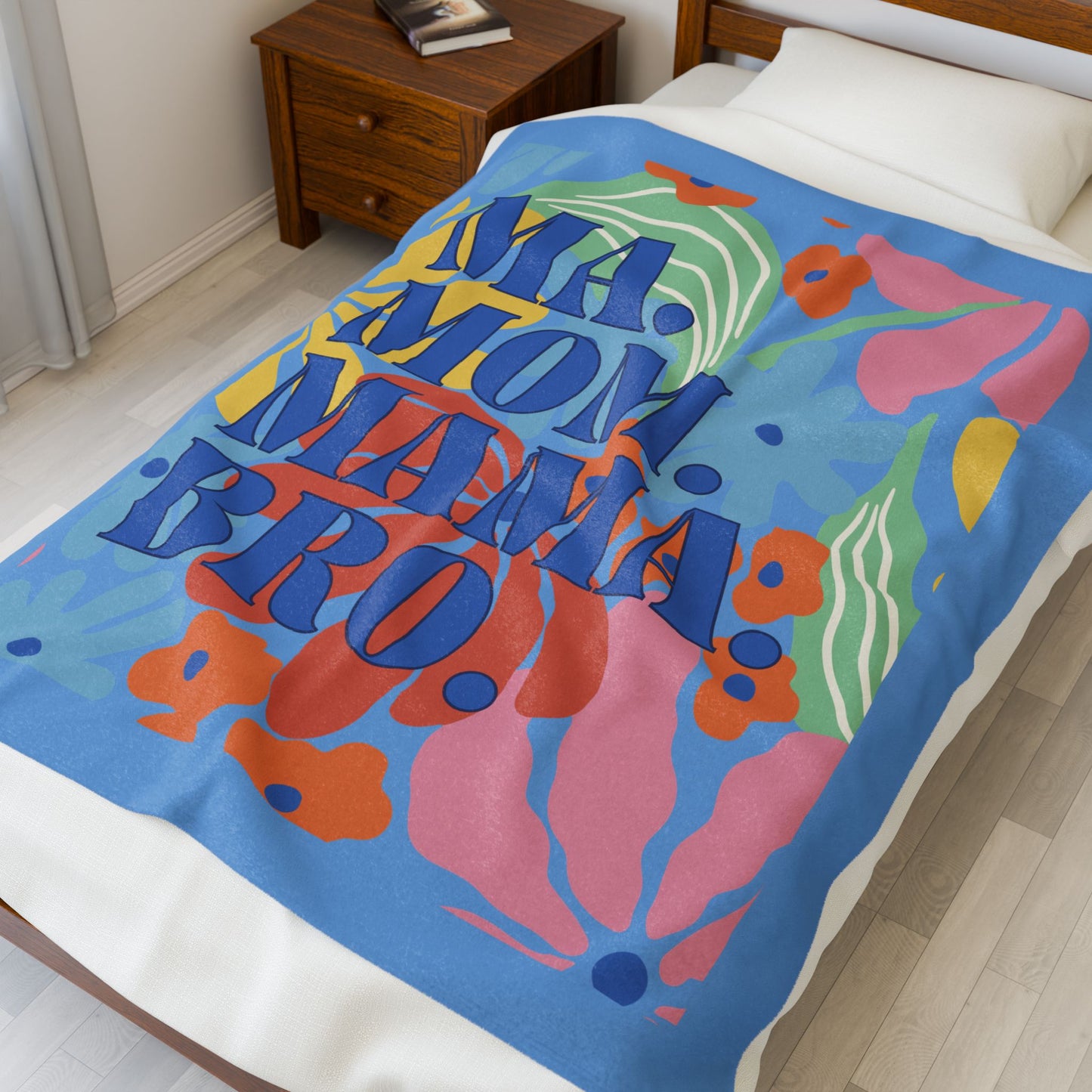 Colorful Velveteen Plush Blanket for Mother's Day