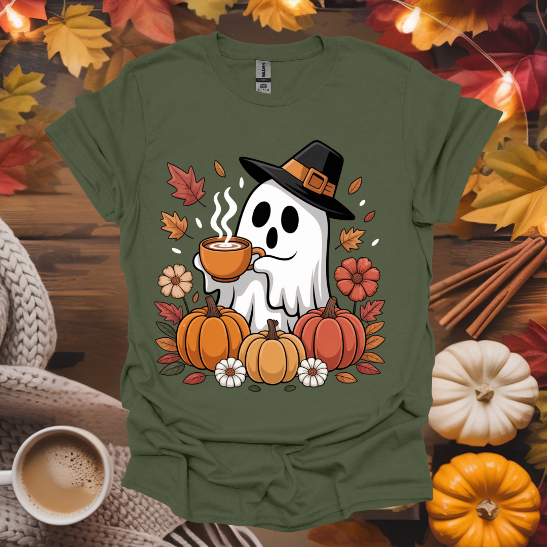 Ghost With Coffee T-Shirt