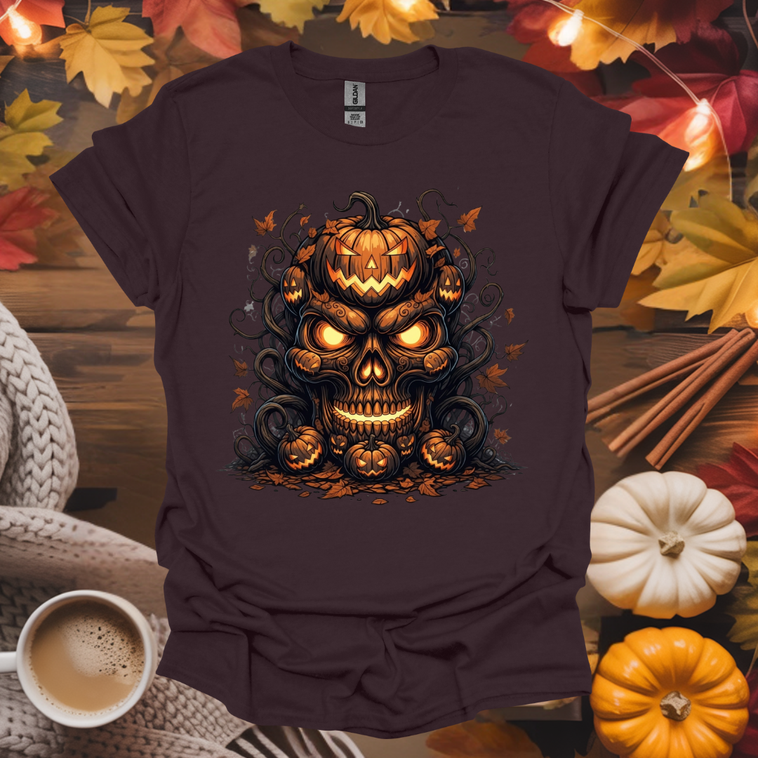 Jack-o-lantern Pumpkin Skull T-Shirt