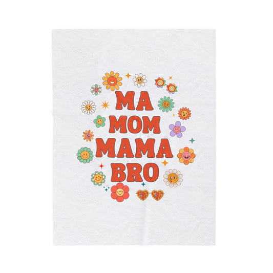 Floral Mother's Day  Velveteen Plush Blanket