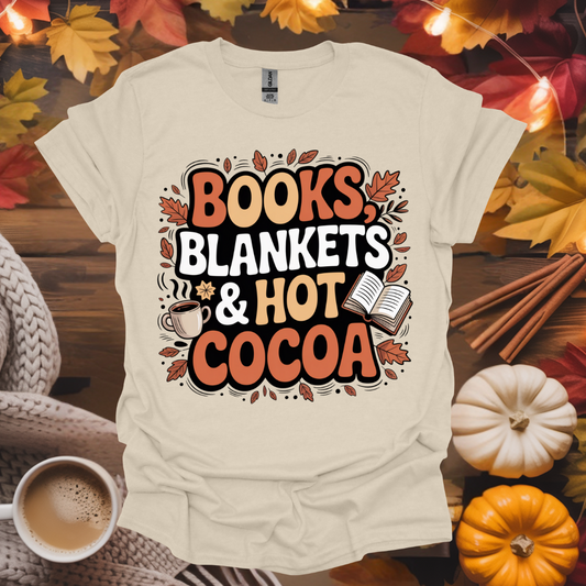Books, Blankets and Hot Cocoa T-Shirt
