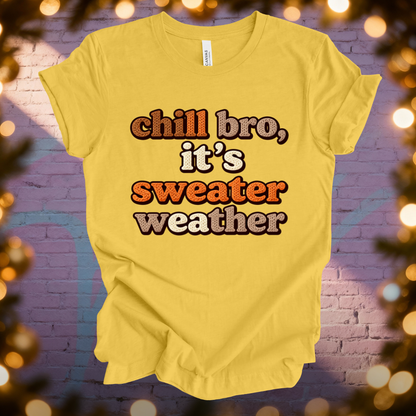 Chill Bro It's Sweater Weather T-Shirt