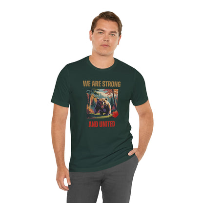 CANADA "We Are Strong and United Bear"  unisex adult T-Shirt