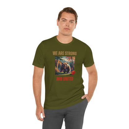 CANADA "We Are Strong and United Bear"  unisex adult T-Shirt