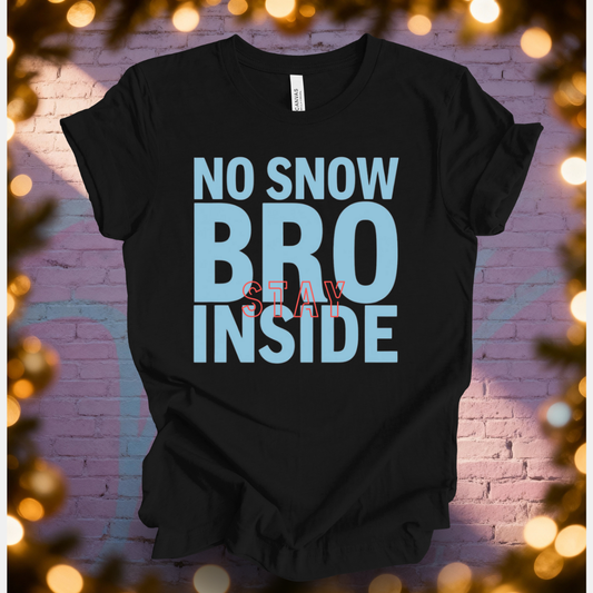 No Snow Bro Stay Inside T-Shirt