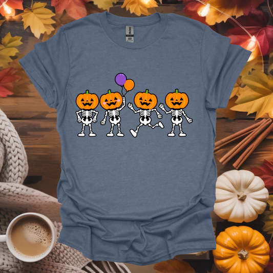 Dancing Pumpkin Skeletons T-Shirt