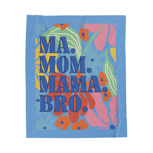 Colorful Velveteen Plush Blanket for Mother's Day